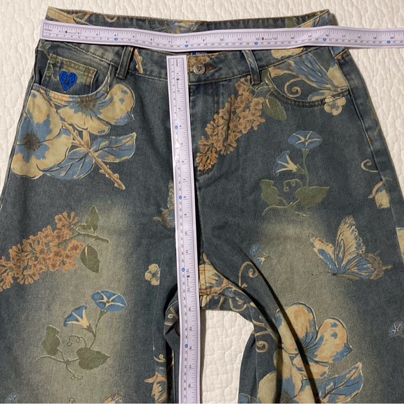 Aelfric Eden Flower Super Baggy Wide Leg Jeans | Size 34 (US 14) - Picture 4 of 16